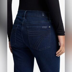 7 For All Mankind Dark Blue Straight Leg Jeans